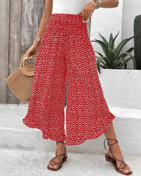 Polka Dot Loose High-Waist Wide-Leg Pants