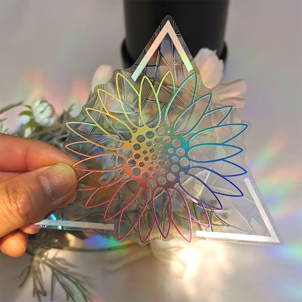 Adsorption Regenbogen Glas Fenster Aufkleber (Zufälliger Stil, 10 Stück)