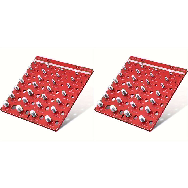 Screw & Thread Size Gauge – 28-Hole Square Checker