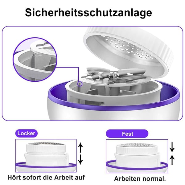 Tragbarer Strickwollekugel- Entferner, mit Konvertierungsstecker