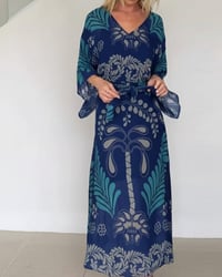 Bohemian V-Neck Loose Dress