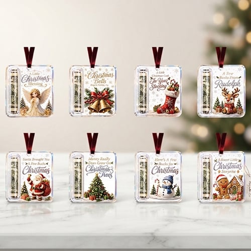 Wooden Christmas ornament set