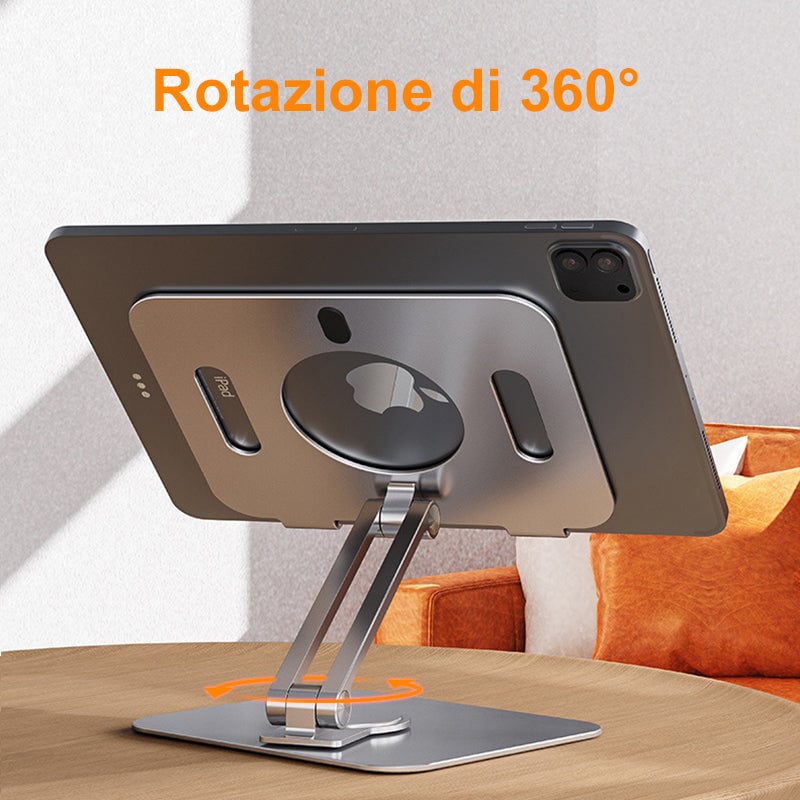 🔥 Saldi estivi - 49% di sconto 🔥Porta iPad pieghevole e girevole in lega di alluminio
