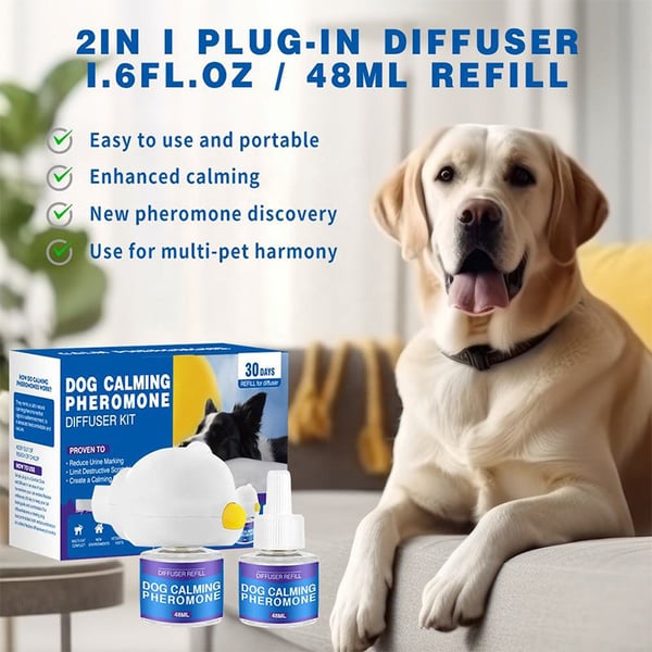 Pet Calming Pheromone Diffuser Set (Cat & Dog Versions)