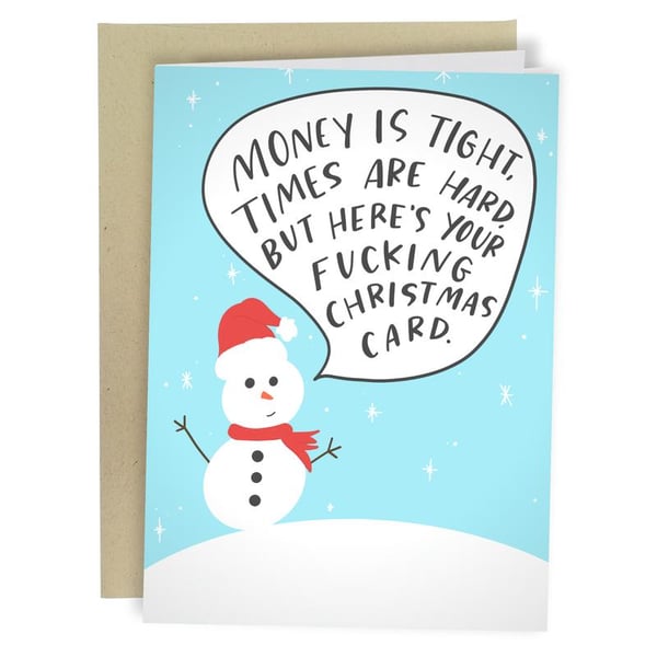 Set lustiger Weihnachtskarten