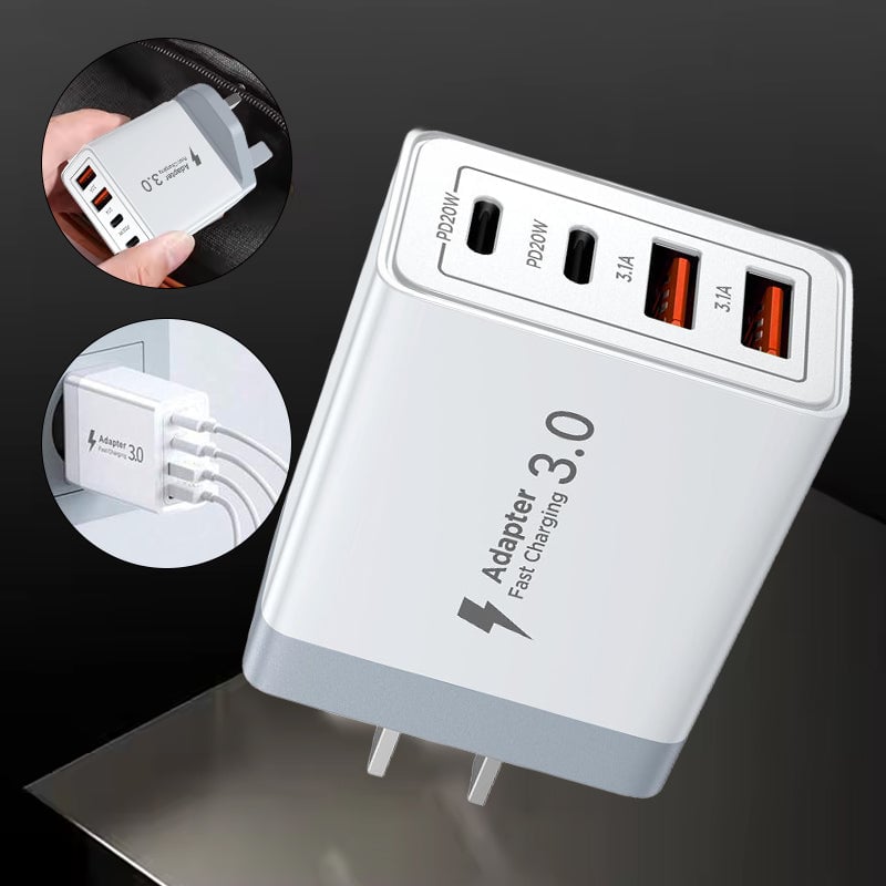 Multi-port mobile phone fast charging head