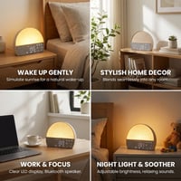 Kexon™ Fabric Wake-Up Light Alarm Clock
