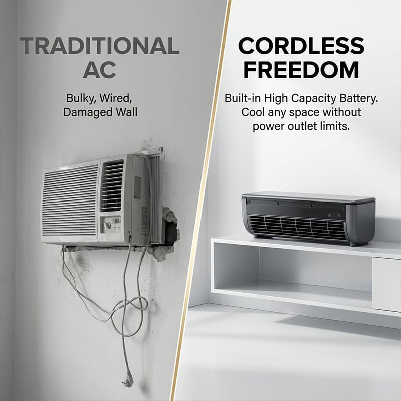 Portable Wireless Wall Mounted Air Conditioner