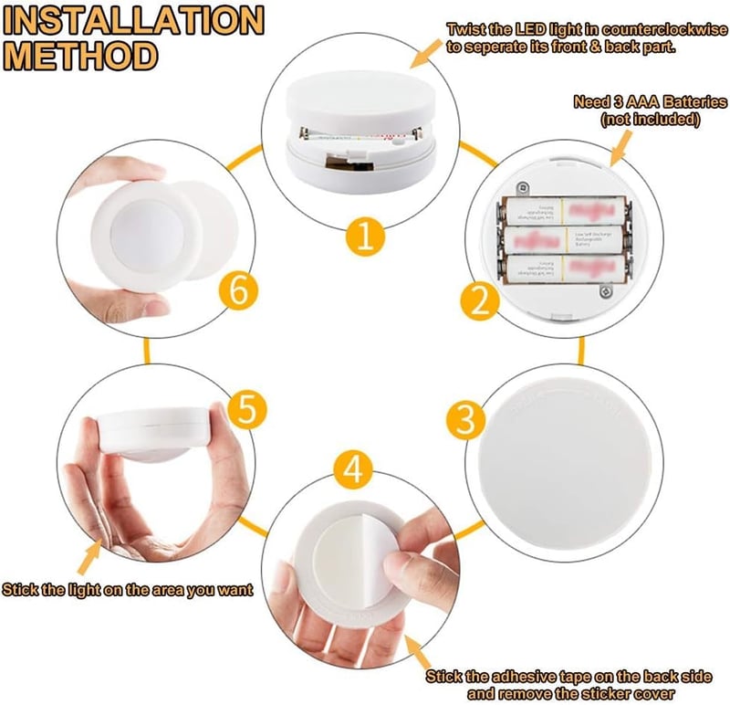 Sakerplus Battery Powered Night LED Light