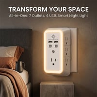 10-in-1 ETL-Certified Surge Protector Power Outlet