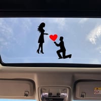 Koppelstickers Autosticker: Romantische Huwelijksaanzoekdecoratie
