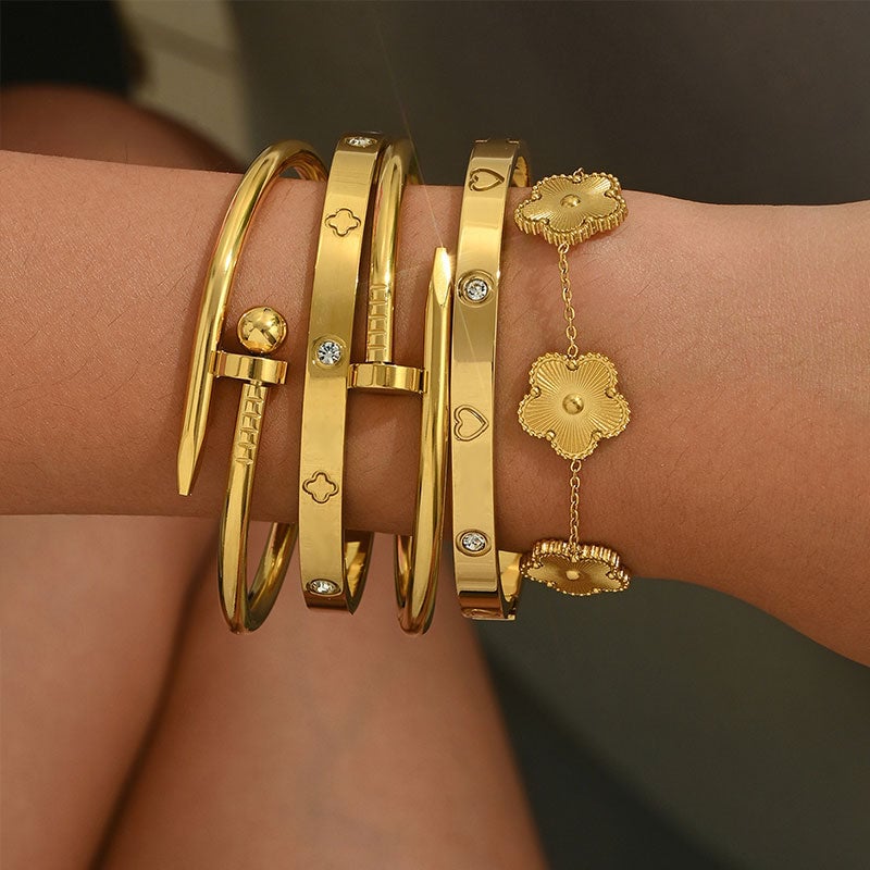 Stainless Steel Versatile Delicate Bangles