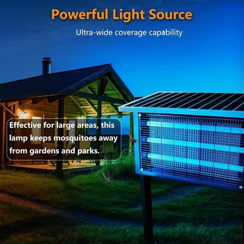 Triple Tube Solar Powered Mosquito Zapper
