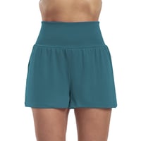 Hochtaillierte Sportshorts mit Fake-Zweiteilung