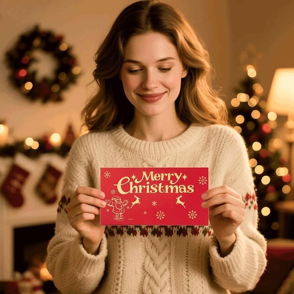 Sakerplus Foldable 6-Slot Christmas Red Envelope