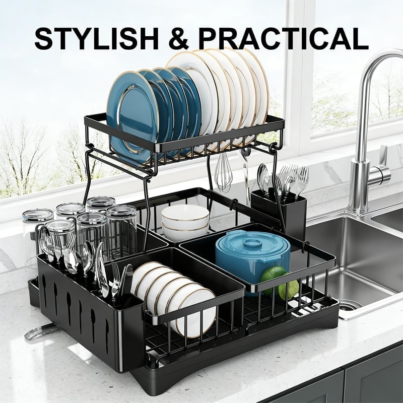 2-Tier Kitchen Dish Drying Rack