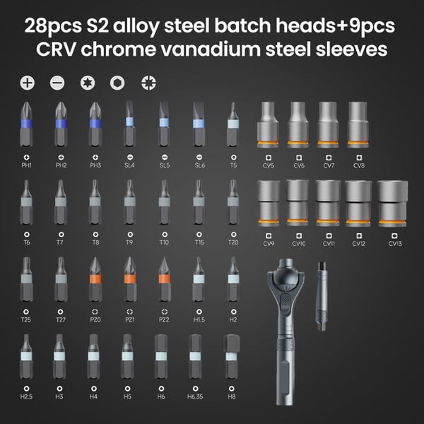 Sakerplus 40-in-1 Multi Bit Magnetic Drive Set