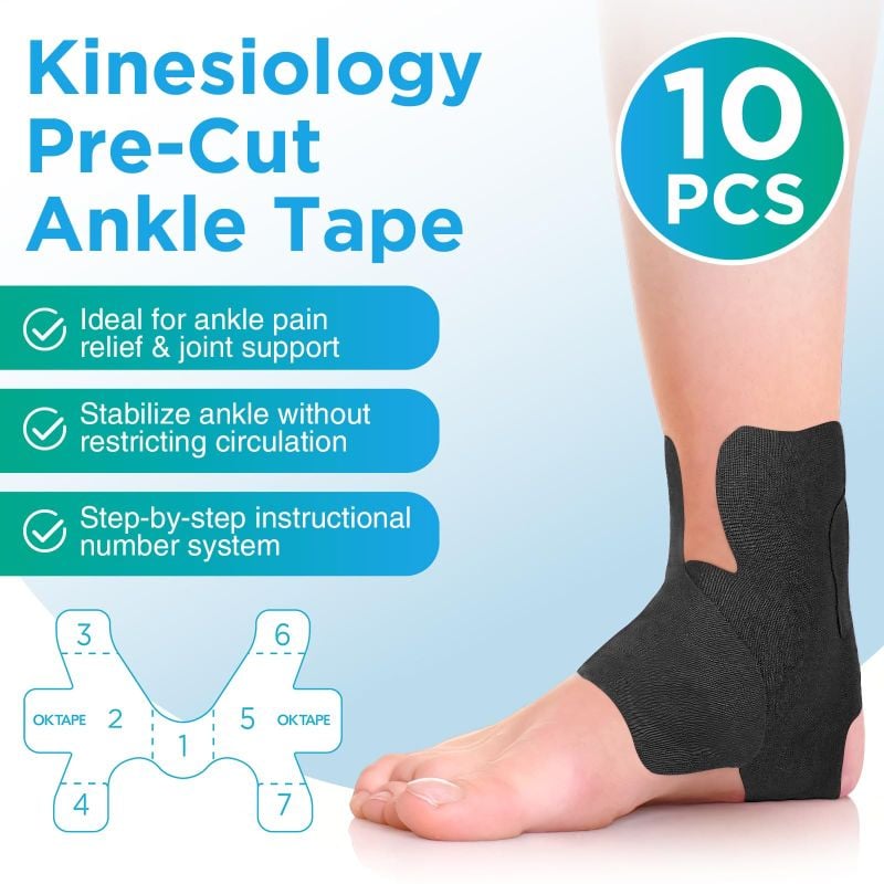 🔥Precut Kinesiology Tape for Ankle