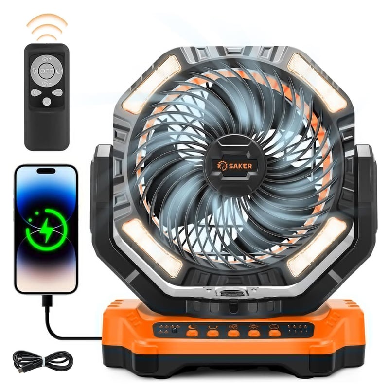 SAKER® Rechargeable Camping Fan