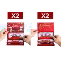 Faltbarer Weihnachtsumschlag mit 6 Fächern