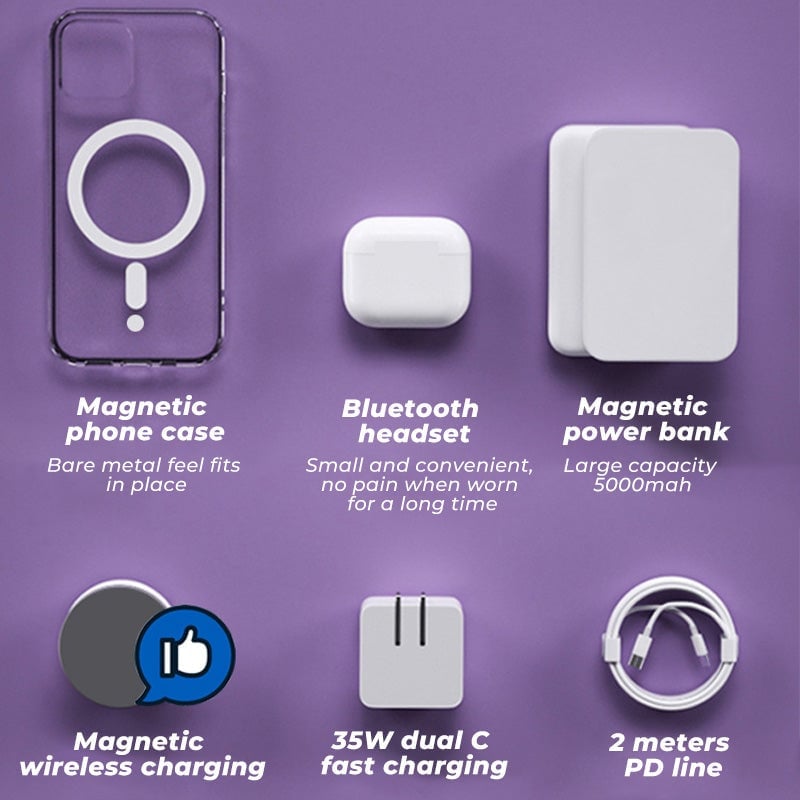 Six-piece fast charging kit for iPhone