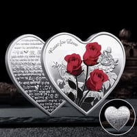 💝Rose Gedenkmünze in Herzform