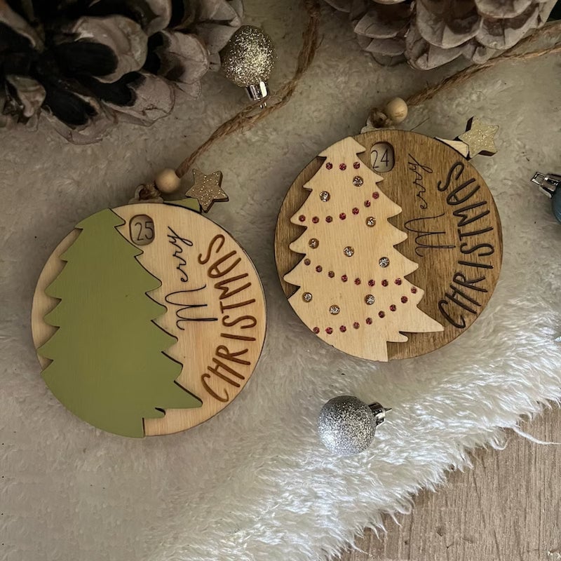 3D Kerstman aftellen naar kerstornament