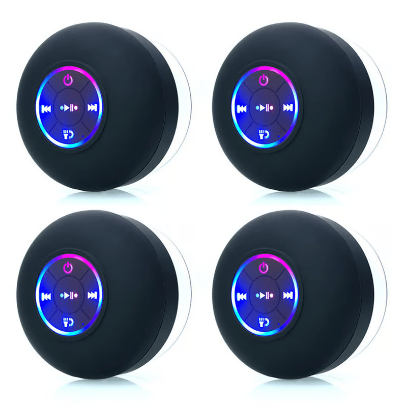 Mini Bluetooth Shower Speaker With Led Light