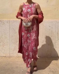 Sleeveless Maxi Dress + Matching Cardigan Set