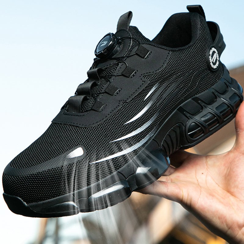 Stoßfeste Sicherheitsschuhe mit Drehknopf