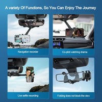 Multifunctional 360 Rotatable Car Rearview Mirror Phone Holder