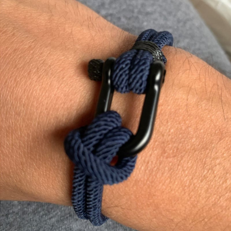 U-vormige gesp nylon gevlochten armband