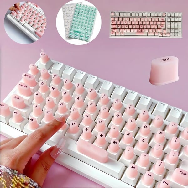 Long Nail Typing Keycap Enhancer Stickers