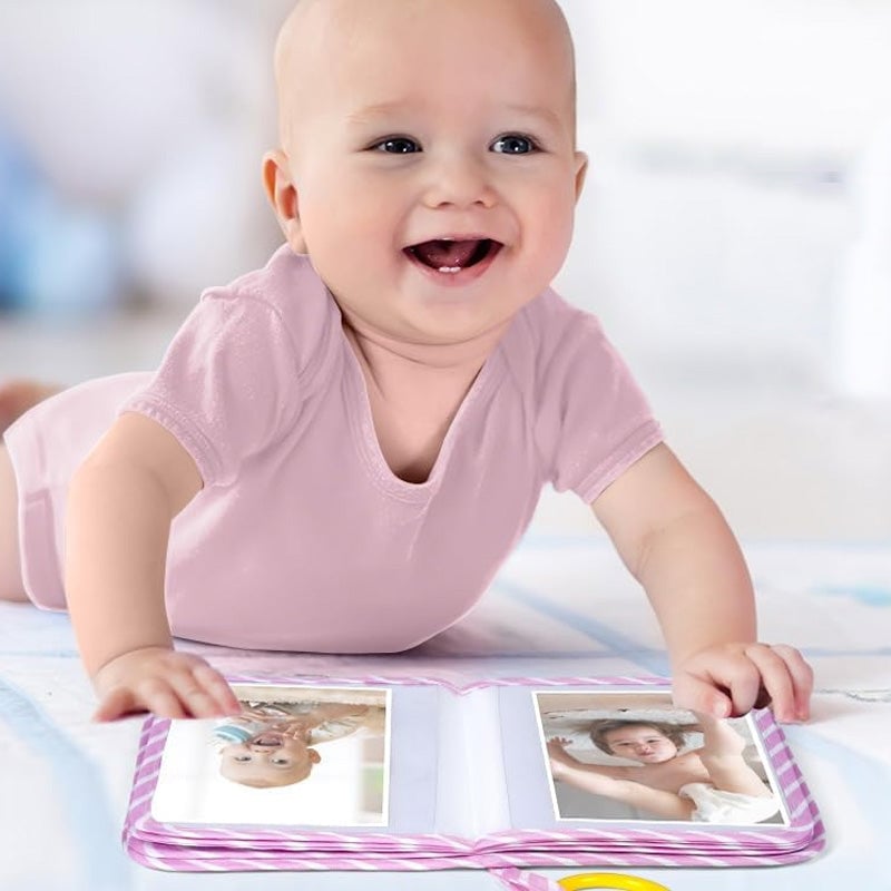 Min första babyfotobok med säker spegel