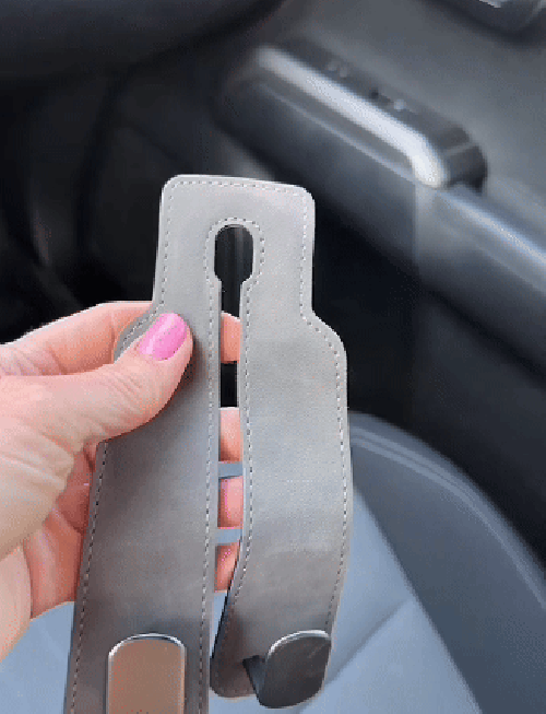 How to install suede leather car seat hook