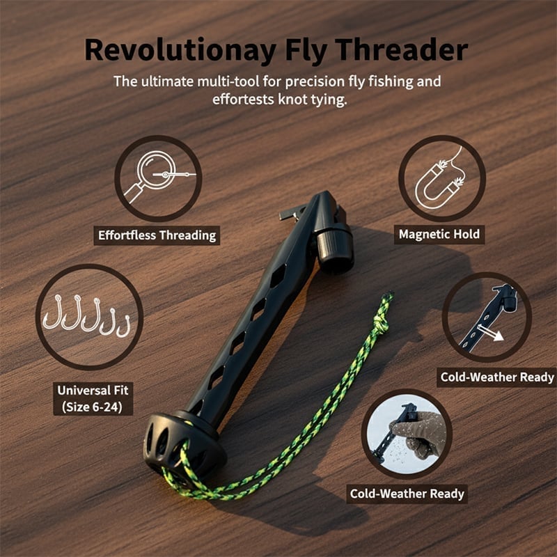 Magnetic Fly Threader & Knot Tying Tool
