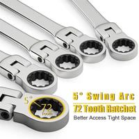 Sakerplus® Flex Head Ratcheting Wrench Set
