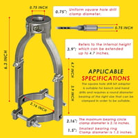 SAKER® Square Hole Drill Bit Adapter