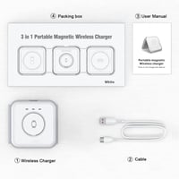 Foldable 3-in-1 Wireless Charger with Magnetic Attraction