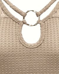Lace Panel Knitted T-Shirt