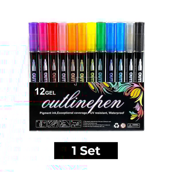 Dreamy Sparkle Dual-Line Contour Pen