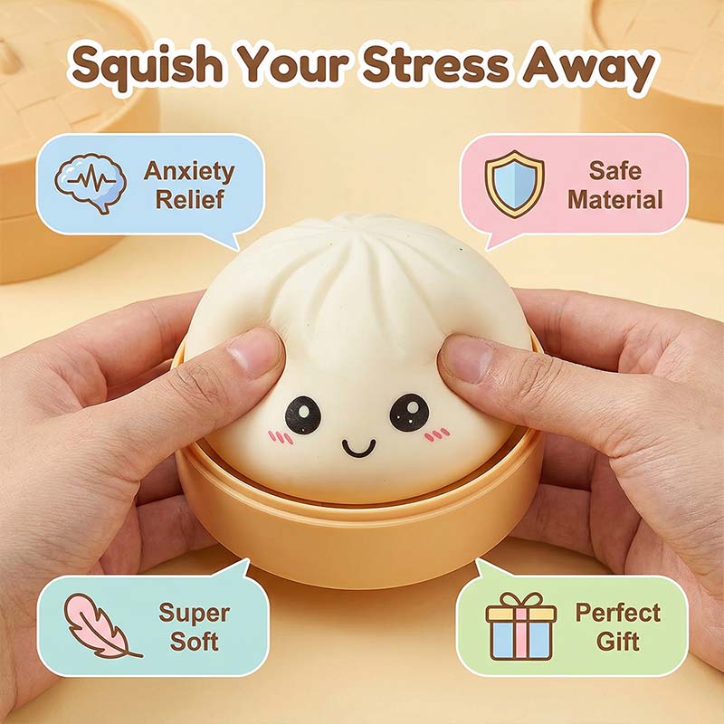 Steamed Bun Squishy Toy (Fun Squeeze Toy)