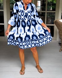 Jurk met print en 3/4 mouwen