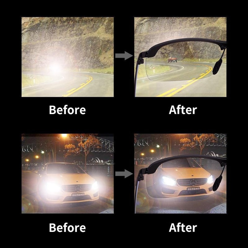New-Photochromic Sunglasses with Anti-glare Polarized Lens