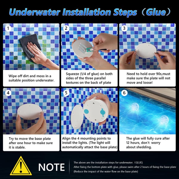 Doppelschichtiges wasserdichtes selbstklebendes LED-Poollicht