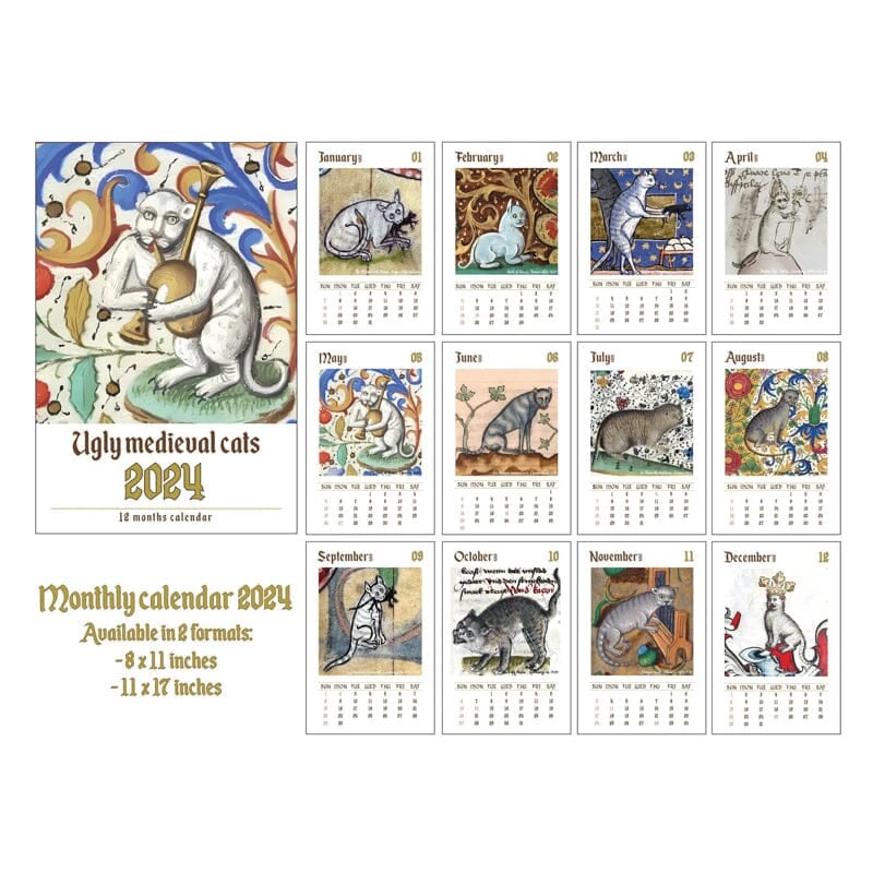 Konstig medeltida kalender 2024