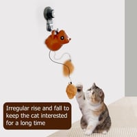 Rechargeable hanging squirrel cat toy
