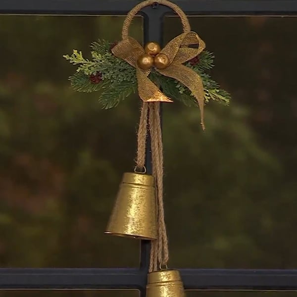 Metal Bells & Mini Wreath Door Hangers
