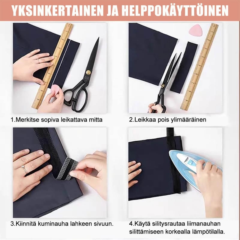 Housujen lahkeidenlyhennysnauha, itsekiinnittyvä (Osta 2，-10%；Osta 3 ，-15%；Osta 4，-20%）
