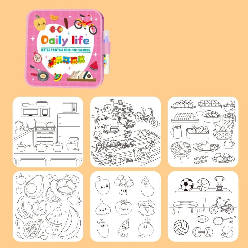 Kinder Cartoon Wasserfarben-Malbuch